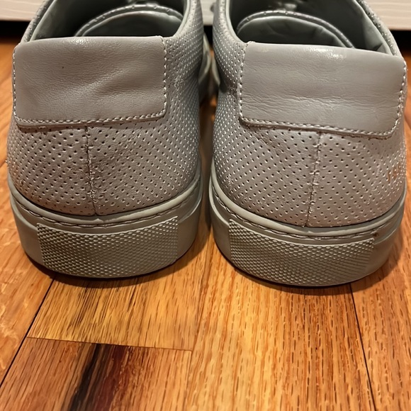 Common Projects Perforated Gray Leather Training Sneakers Shoes - Picture 6 of 8